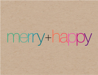 merry+happy kraft